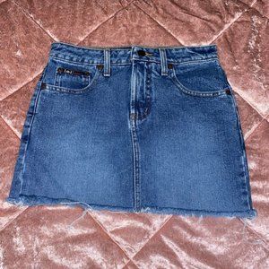 Cut Off Denim Skirt